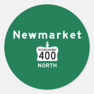 Pegatina Redonda Newmarket 400