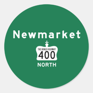 Pegatina Redonda Newmarket 400