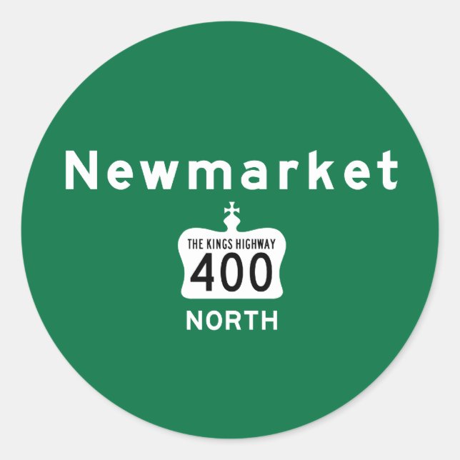 Pegatina Redonda Newmarket 400 (Anverso)