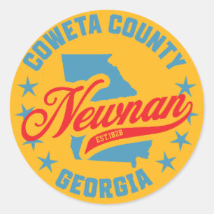 Pegatina Redonda Newnan, Georgia