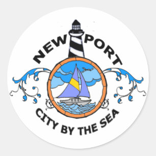 Pegatina Redonda Newport.