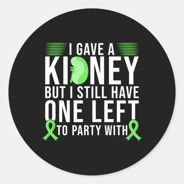 Pegatina Redonda Ney Donor Ney Transplant (Anverso)