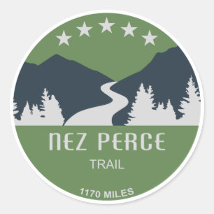 Pegatina Redonda Nez Perce Trail