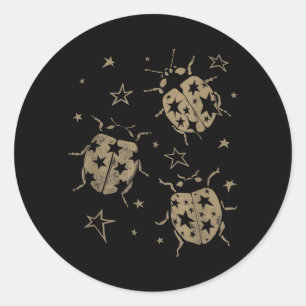Pegatina Redonda Nge 2000s Mariquita Alt 90s Vintage Estrellas Punt