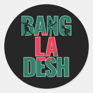 Pegatina Redonda Ngladesh Cricket Ngladeshi Fans Jersey