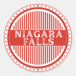Pegatina Redonda Niagara Falls City Pride Emblem Canadian Identity