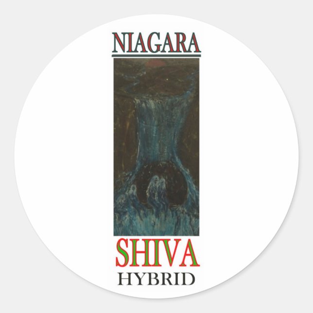PEGATINA REDONDA NIAGARA SHIVA HÍBRIDO (Anverso)
