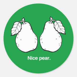 Pegatina Redonda NICE PEAR - BLANCO -.png