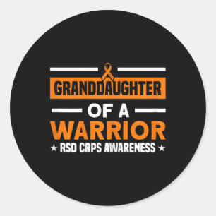 Pegatina Redonda Nieta de un guerrero RSD Conciencia 1