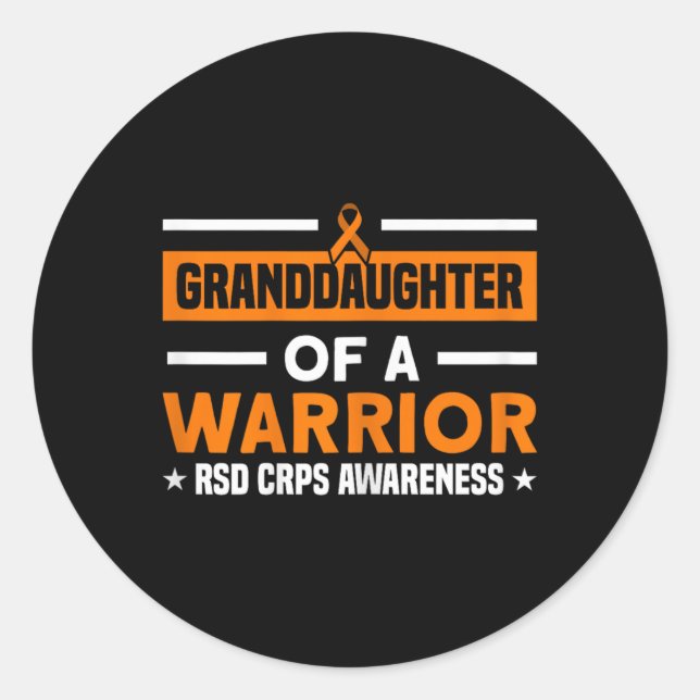 Pegatina Redonda Nieta de un guerrero RSD Conciencia 1 (Anverso)