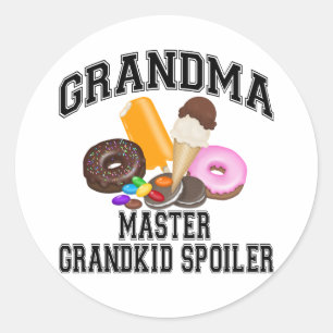 Pegatina Redonda Nieta Spoiler Abuela