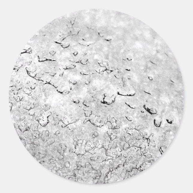 Pegatina Redonda Nieve de fusión (Anverso)