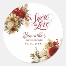 Nieve en la boda de invierno de la ducha