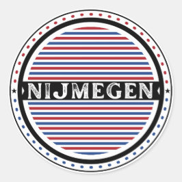 Pegatina Redonda Nijmegen City Pride Emblem – Dutch Identity