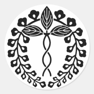 Pegatina Redonda Nijo wisteria