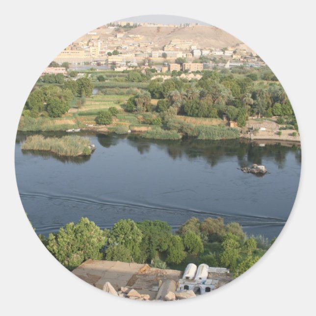 Pegatina Redonda nile fiver (Anverso)