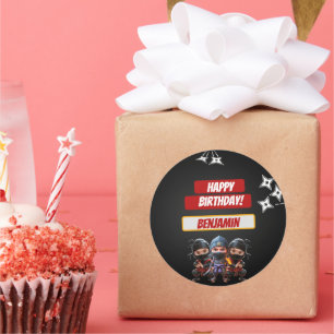 Pegatina Redonda Nina Birthday
