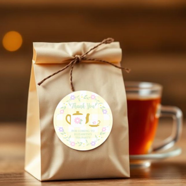 Pegatina Redonda Niña de té para dos cumpleaños 2 (Subido por el creador)