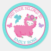 Niña Este Libro Pertenece a Llama Rosa