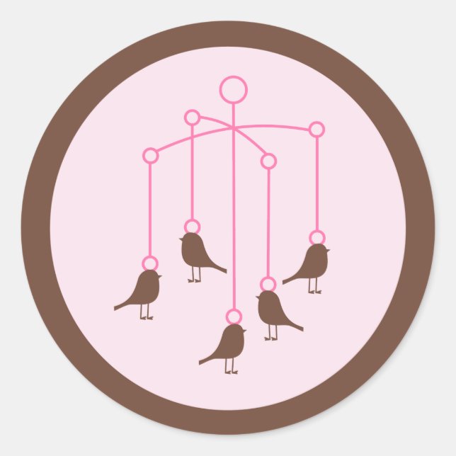 Pegatina Redonda Niña Nursera (Anverso)