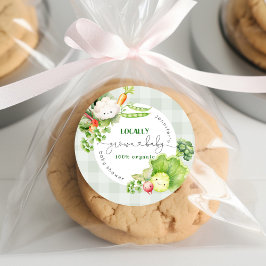 Pegatina Redonda Niñeras cultivadas en el país comercializan una du