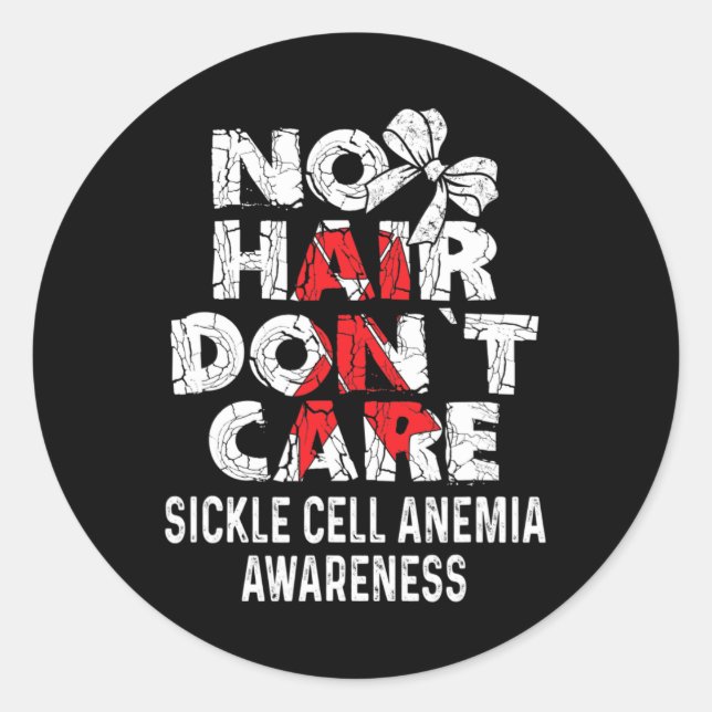 Pegatina Redonda NINGÚN Anemia por Células Negras Adquirimiento Awa (Anverso)