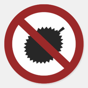 Pegatina Redonda Ningún Durian