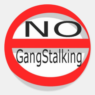 Pegatina Redonda Ningún Gangstalking