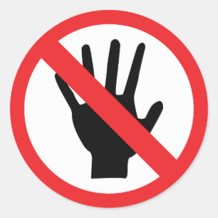 Pegatina Redonda ningún icono conmovedor