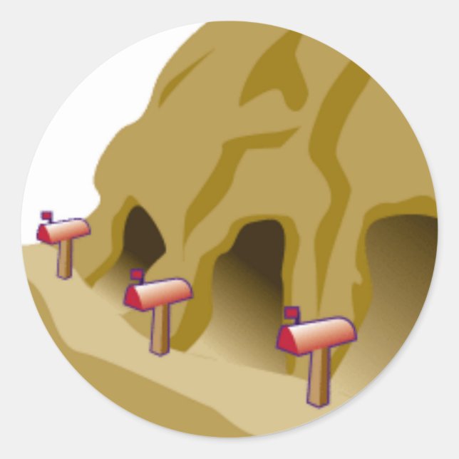 Pegatina Redonda Ningún lugar como casa (Anverso)