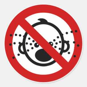 Pegatina Redonda NINGÚN ⚠ tailandés del Rótulo del aeropuerto 