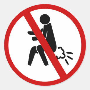 Pegatina Redonda NINGÚN ⚠ tailandés divertido del Rótulo del