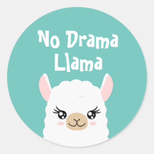 Pegatina Redonda Ninguna llamada dramática