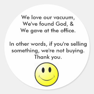 Pegatina Redonda Ninguna solicitación