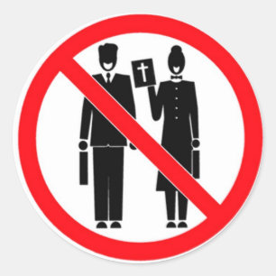 Pegatina Redonda Ningunos golpeadores de la biblia