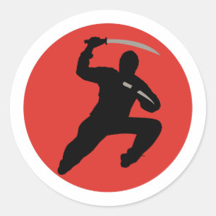 Pegatina Redonda Ninja