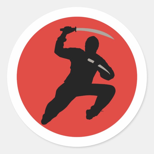 Pegatina Redonda Ninja (Anverso)