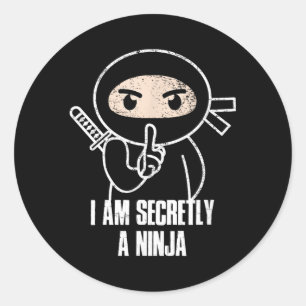 Pegatina Redonda Ninja