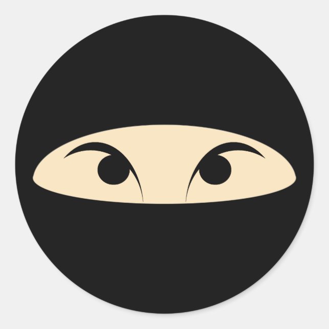 Pegatina Redonda Ninja (Anverso)