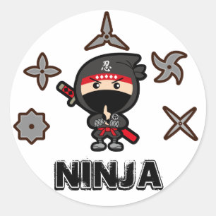 Pegatina Redonda Ninja Boy