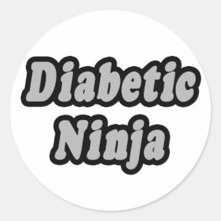 Pegatina Redonda Ninja diabético