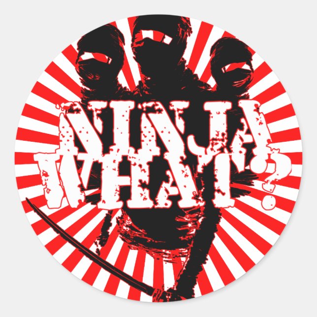 PEGATINA REDONDA ¿NINJA QUÉ? (Anverso)