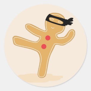 Pegatina Redonda Ninjabread Man