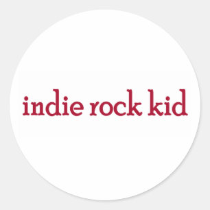 Pegatina Redonda Niño de la roca del indie