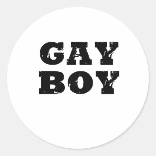 Pegatina Redonda Niño gay