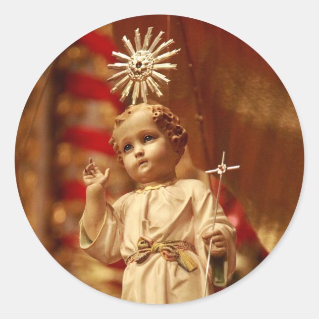 Pegatina Redonda Niño Jesús (Anverso)