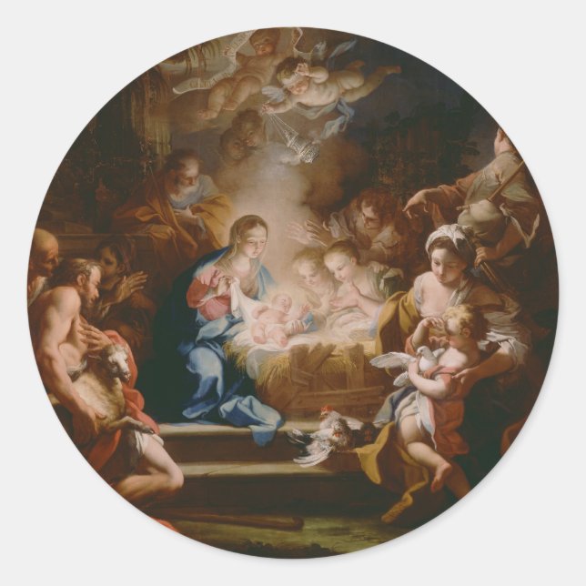 Pegatina Redonda Niño Jesús (Anverso)