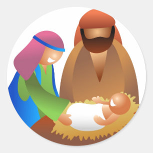 Pegatina Redonda Niño Jesús