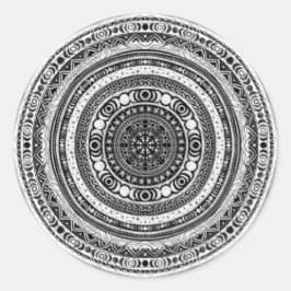 Pegatina Redonda Niño Moon Mandala Triple Bruja Luna