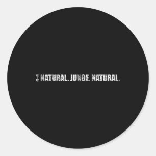 Pegatina Redonda Niño Natural Fuerza Natural Deportes Gimnasio Fund